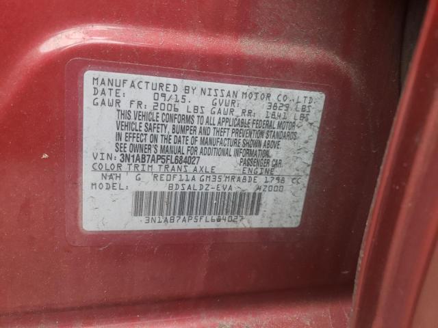 Photo 10 from auction – 2015 NISSAN SENTRA S with VIN 3N1AB7AP5FL684027