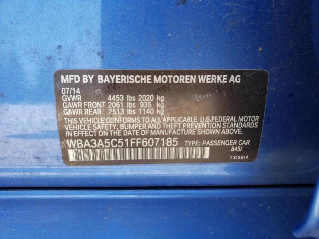 Photo 10 from auction – 2015 BMW 328 I with VIN WBA3A5C51FF607185