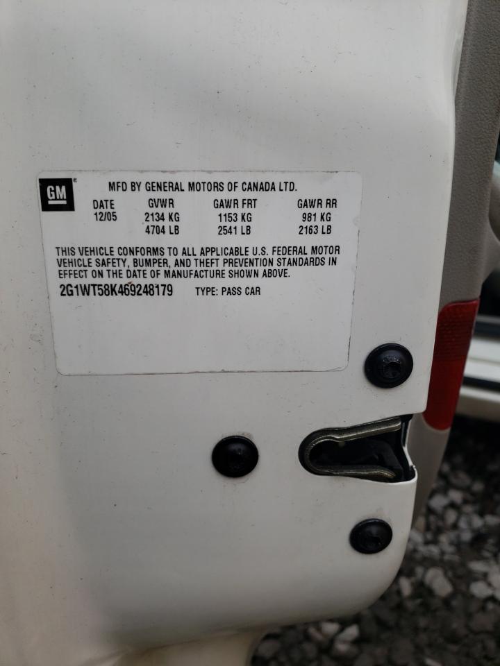 Photo 10 from auction – 2006 CHEVROLET IMPALA LT with VIN 2G1WT58K469248179