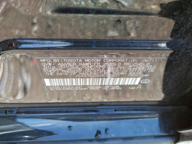 Photo 10 from auction – 2011 LEXUS IS 350 with VIN JTHCE5C26B5001831