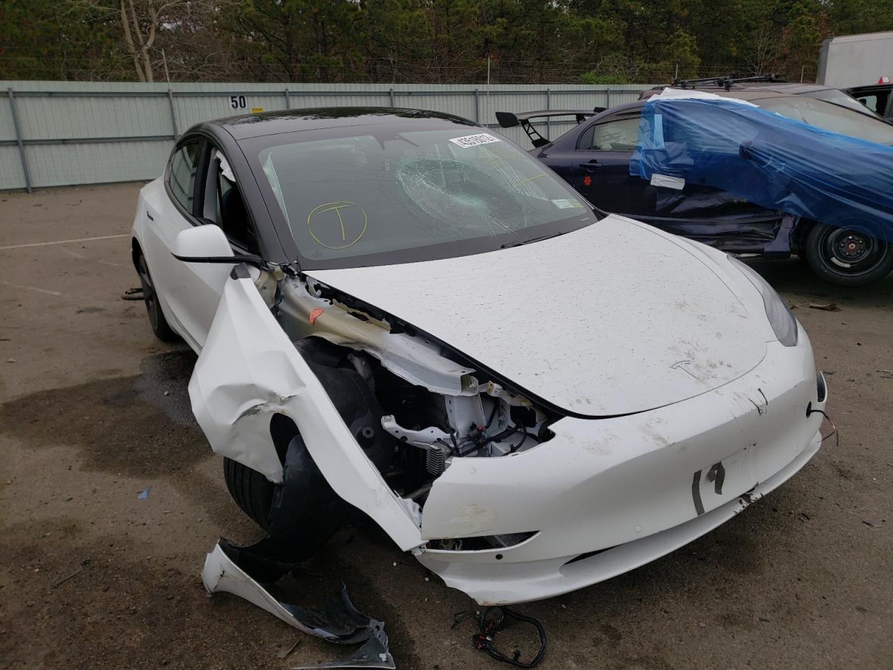 TESLA MODEL 3 2021 with VIN 5YJ3E1EB1MF924744 - Photo from auction