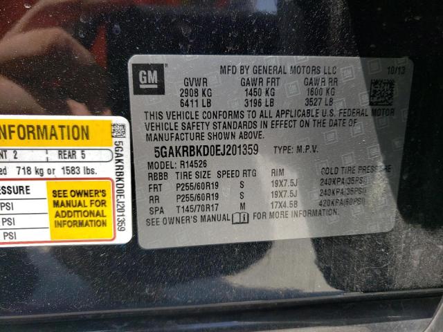 Photo 10 from auction – 2014 BUICK ENCLAVE with VIN 5GAKRBKD0EJ201359
