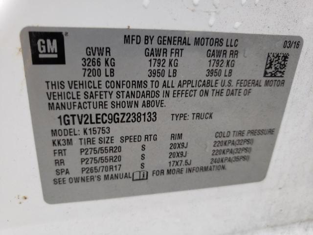 Photo 10 from auction – 2016 GMC SIERRA K15 with VIN 1GTV2LEC9GZ238133