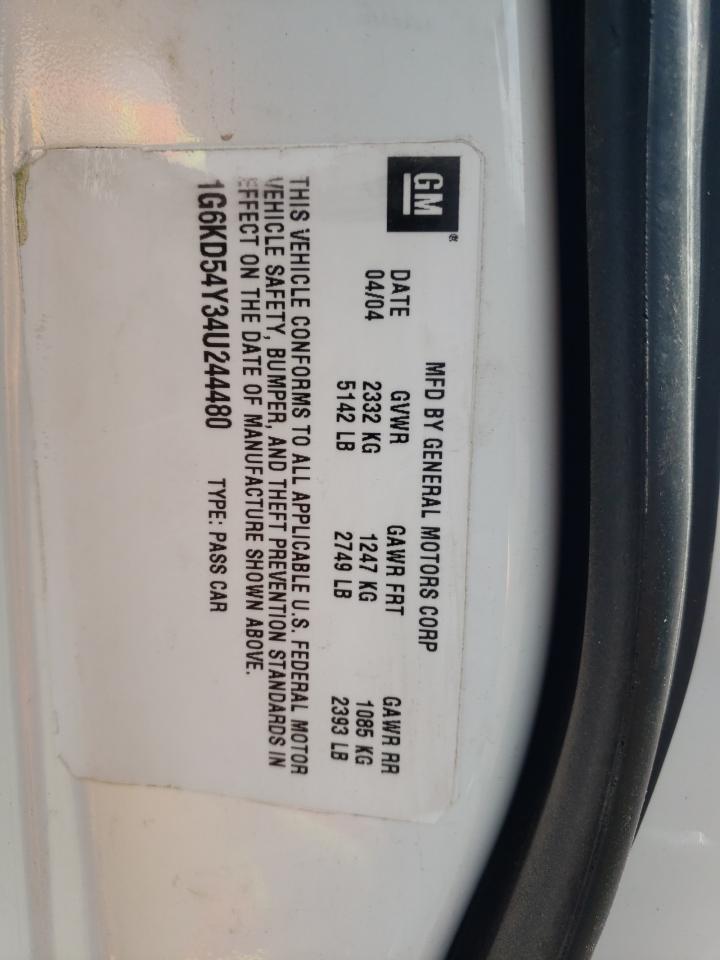 Photo 10 from auction – 2004 CADILLAC DEVILLE with VIN 1G6KD54Y34U244480