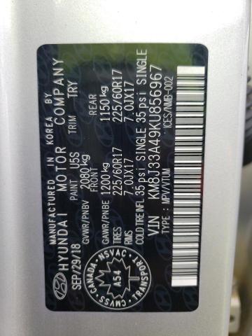 Photo 10 from auction – 2019 HYUNDAI TUCSON LIM with VIN KM8J33A49KU856967