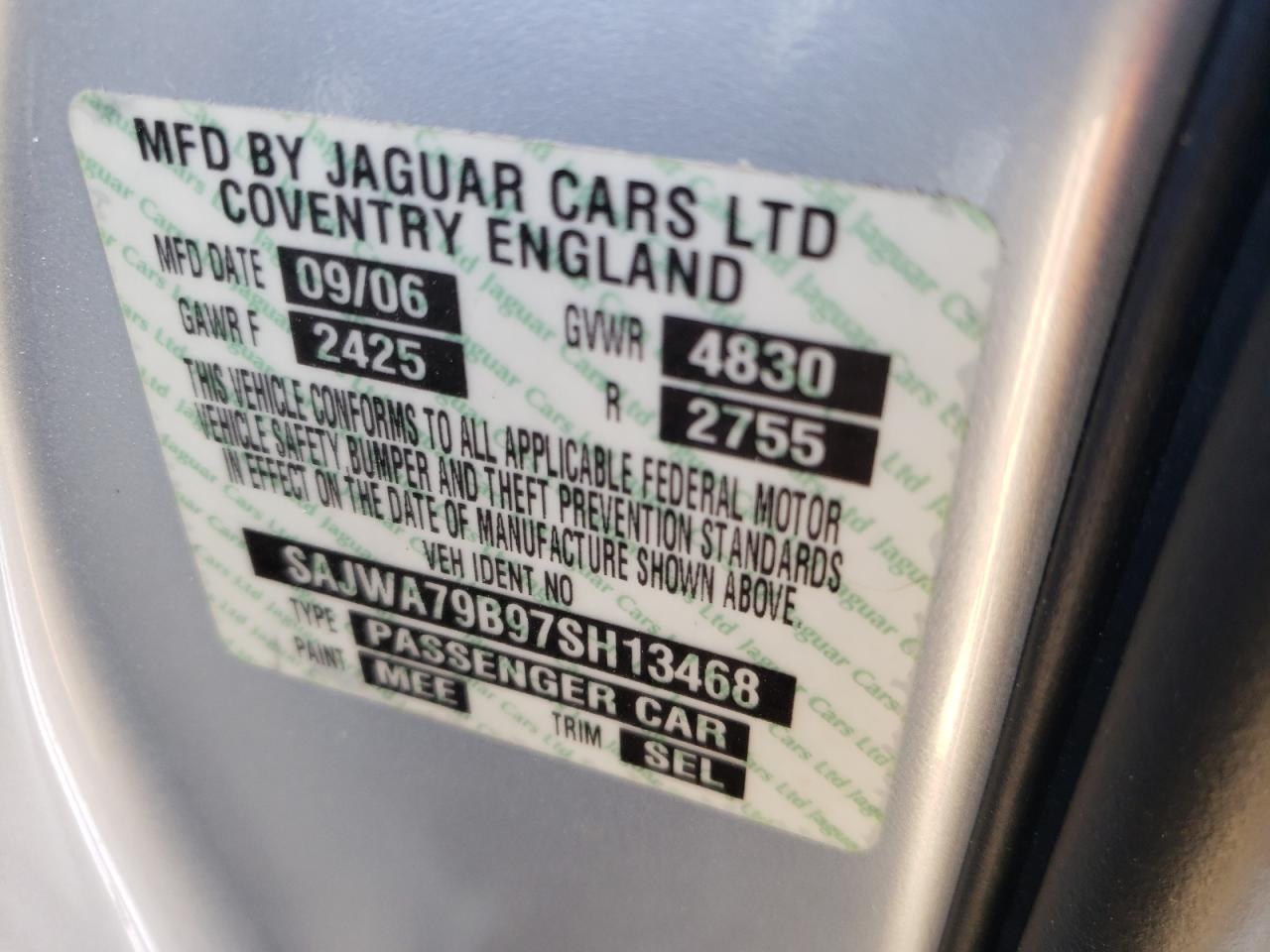 Photo 10 from auction – 2007 JAGUAR XJ8 L with VIN SAJWA79B97SH13468