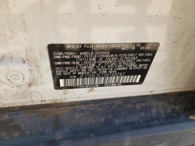 Photo 10 from auction – 2009 SUBARU FORESTER 2 with VIN JF2SH63679H748247