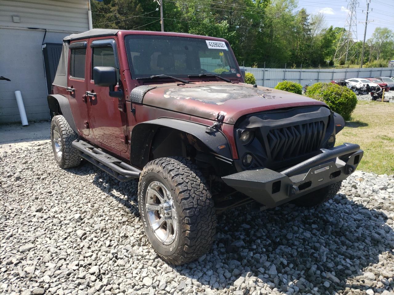 JEEP WRANGLER U 2008 with VIN 1J4GA39108L600935 - Photo from auction