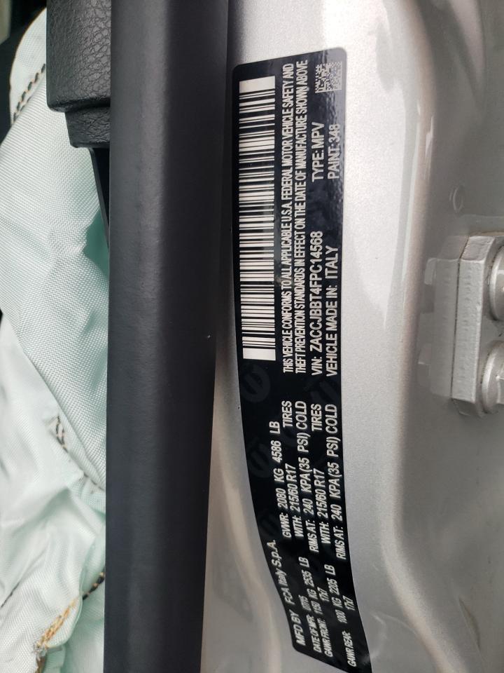 Photo 10 from auction – 2015 JEEP RENEGADE L with VIN ZACCJBBT4FPC14568