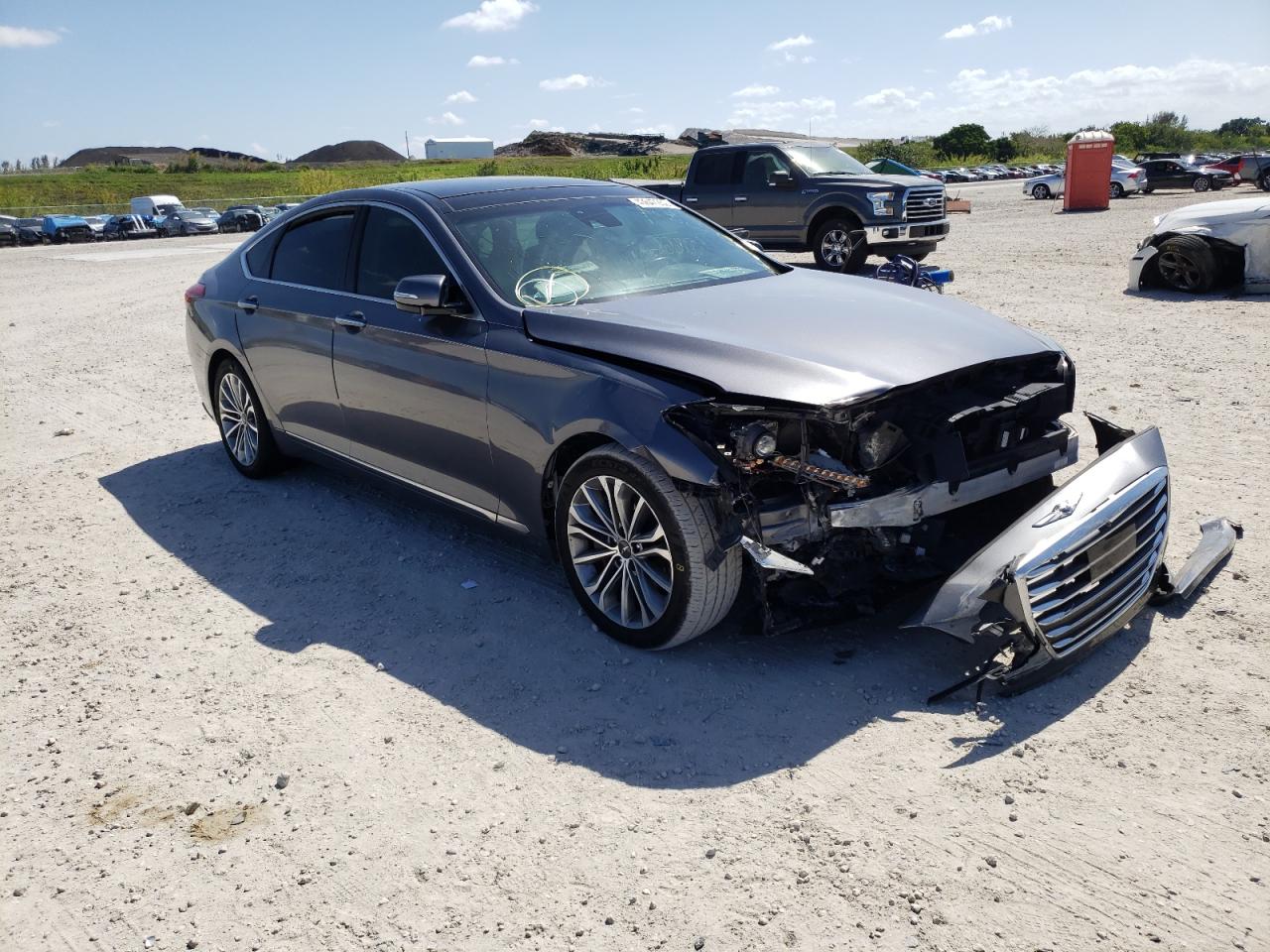 GENESIS G80 2017 with VIN KMHGN4JE5HU170498 - Photo from auction
