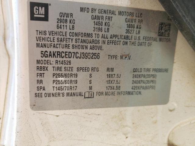 Photo 10 from auction – 2012 BUICK ENCLAVE with VIN 5GAKRCED7CJ395256