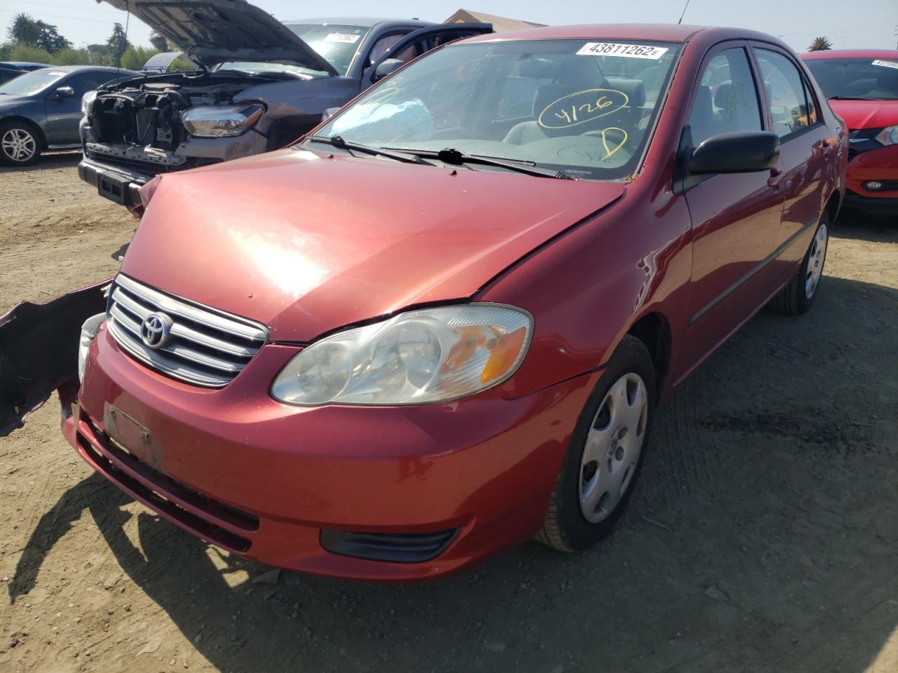 Photo 2 from auction – 2003 TOYOTA COROLLA CE with VIN 1NXBR32E53Z082907