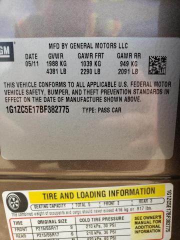 Photo 10 from auction – 2011 CHEVROLET MALIBU 1LT with VIN 1G1ZC5E17BF382775