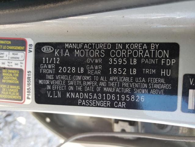 Photo 10 from auction – 2013 KIA RIO EX with VIN KNADN5A31D6195826