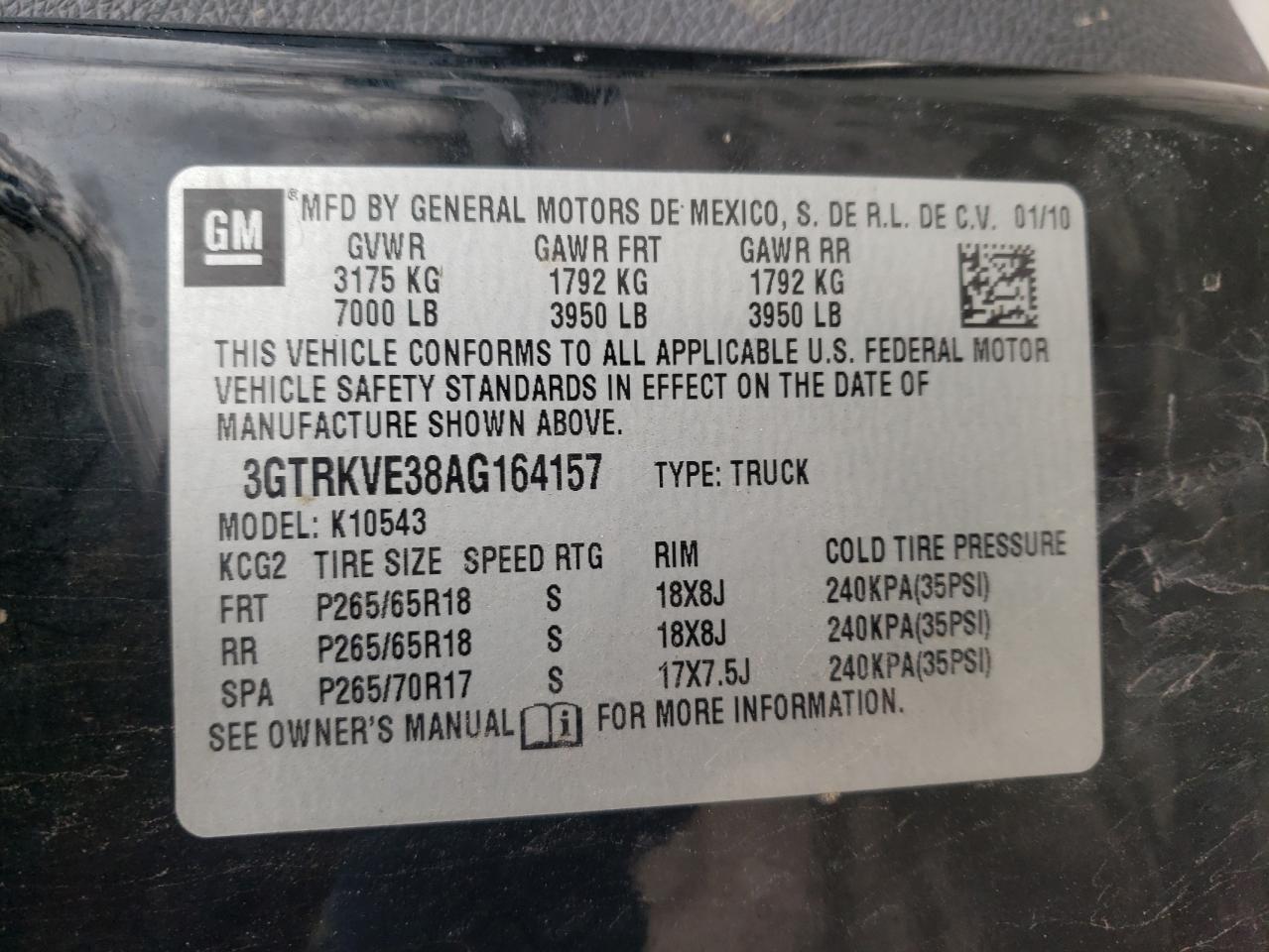 Photo 10 from auction – 2010 GMC SIERRA K15 with VIN 3GTRKVE38AG164157