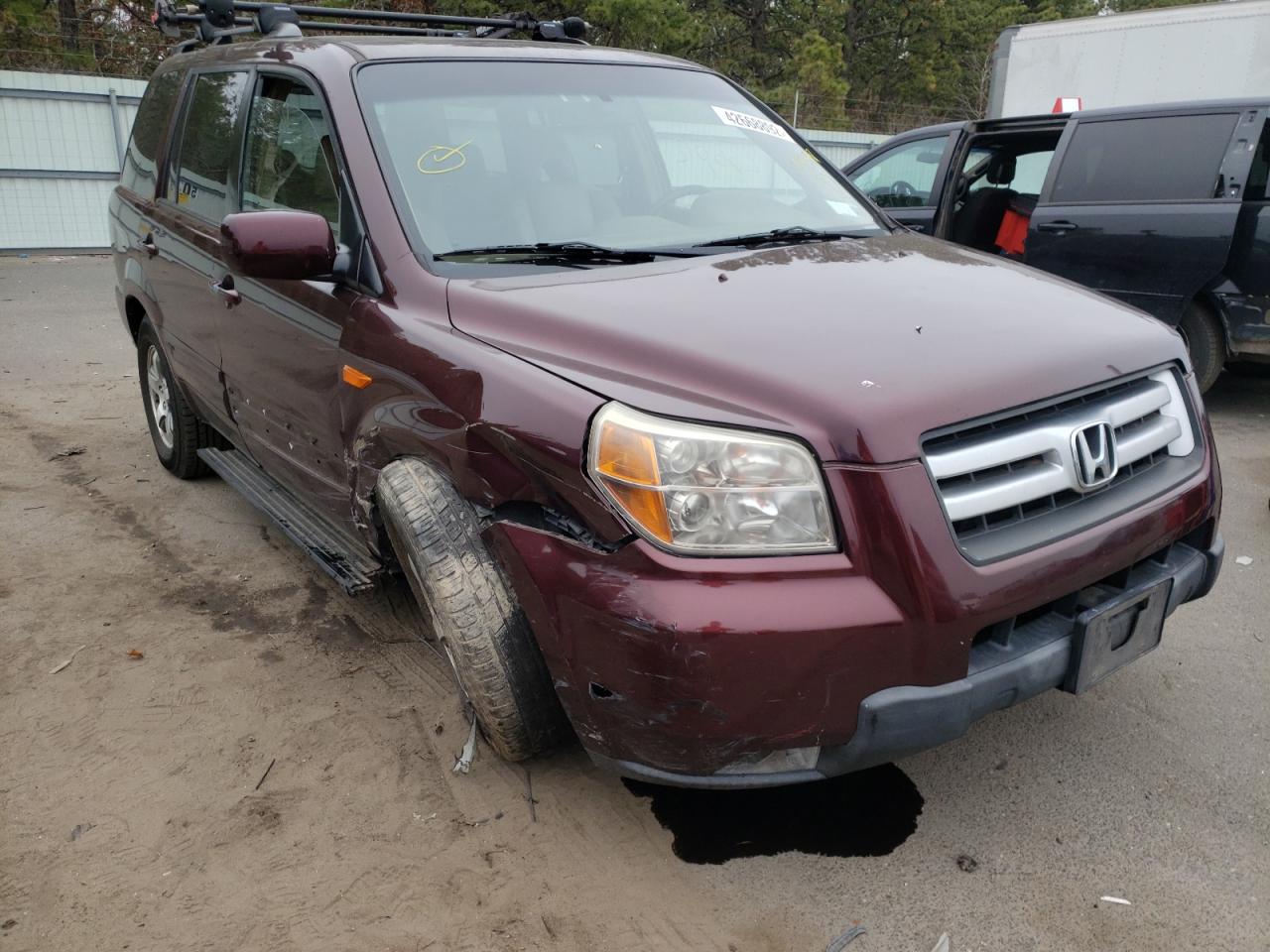 HONDA PILOT EXL 2008 with VIN 5FNYF18558B043947 - Photo from auction