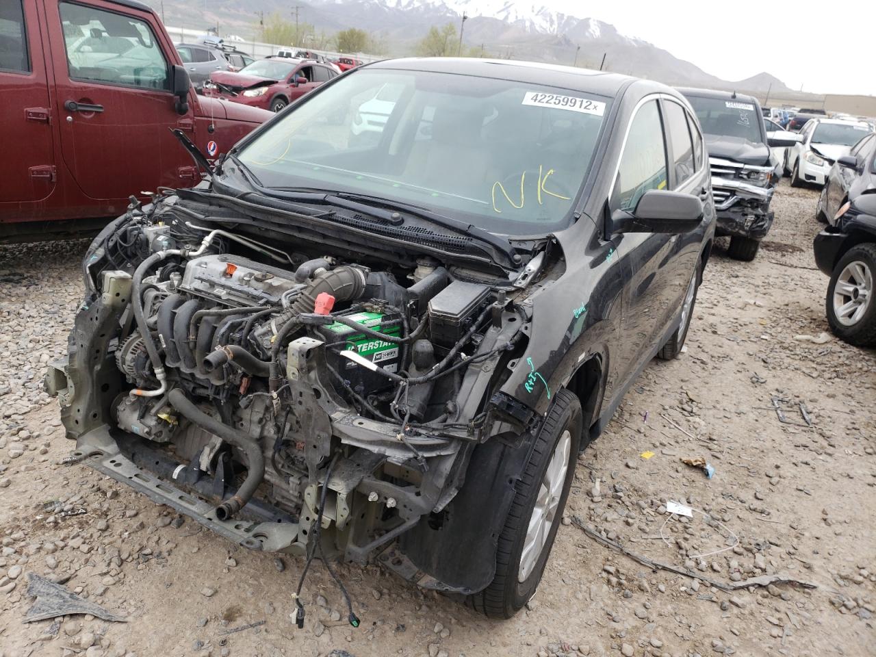 Photo 2 from auction – 2013 HONDA CR-V EX with VIN 5J6RM4H58DL064398
