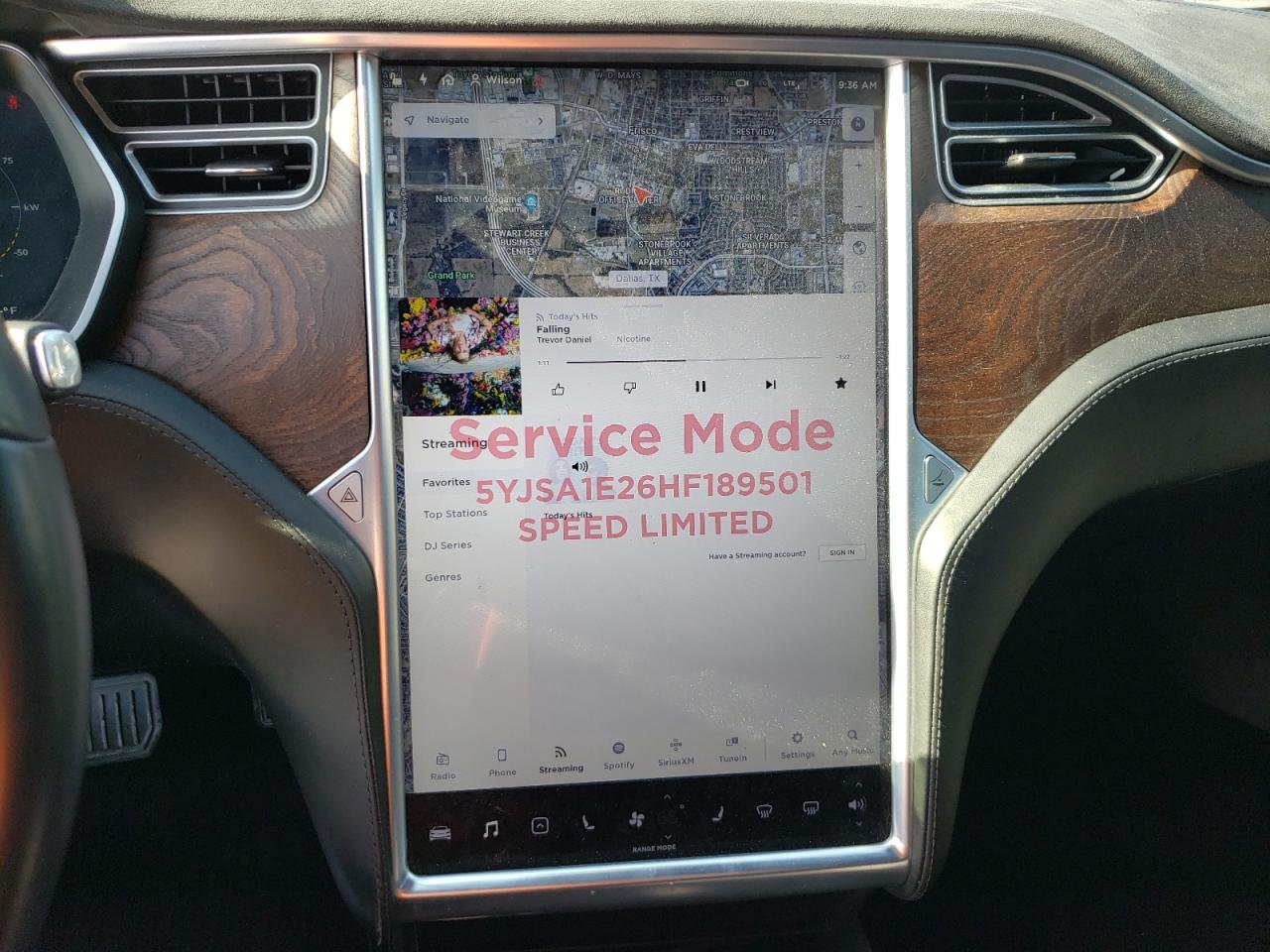 Photo 9 from auction – 2017 TESLA MODEL S with VIN 5YJSA1E26HF189501