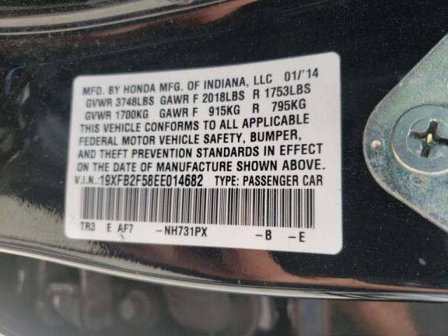 Photo 10 from auction – 2014 HONDA CIVIC LX with VIN 19XFB2F58EE014682