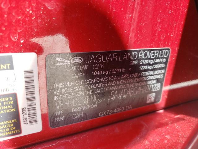 Photo 10 from auction – 2017 JAGUAR XE PREMIUM with VIN SAJAD4BG4HA971228