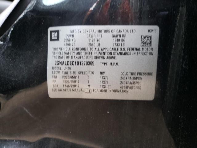 Photo 10 from auction – 2011 CHEVROLET EQUINOX LT with VIN 2GNALDEC1B1270309