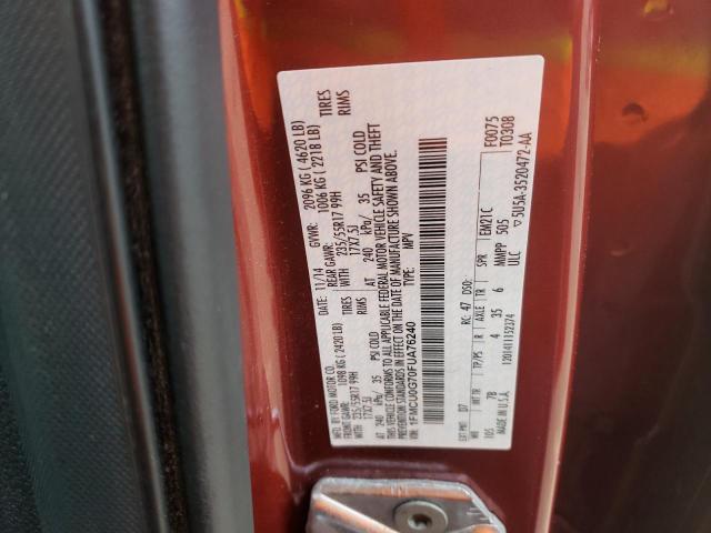 Photo 10 from auction – 2015 FORD ESCAPE SE with VIN 1FMCU0G70FUA76240