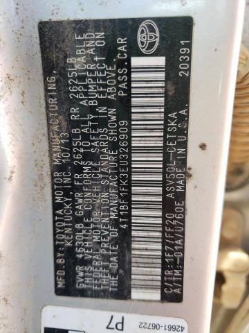 Photo 10 from auction – 2014 TOYOTA CAMRY L with VIN 4T1BF1FK3EU326909