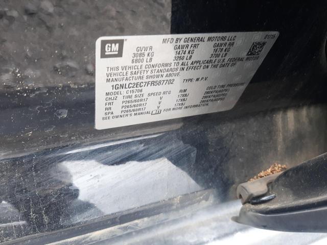 Photo 10 from auction – 2015 CHEVROLET TAHOE POLI with VIN 1GNLC2EC7FR587702