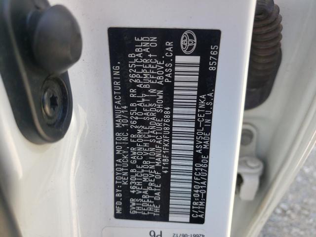 Photo 10 from auction – 2015 TOYOTA CAMRY LE with VIN 4T1BF1FKXFU876884