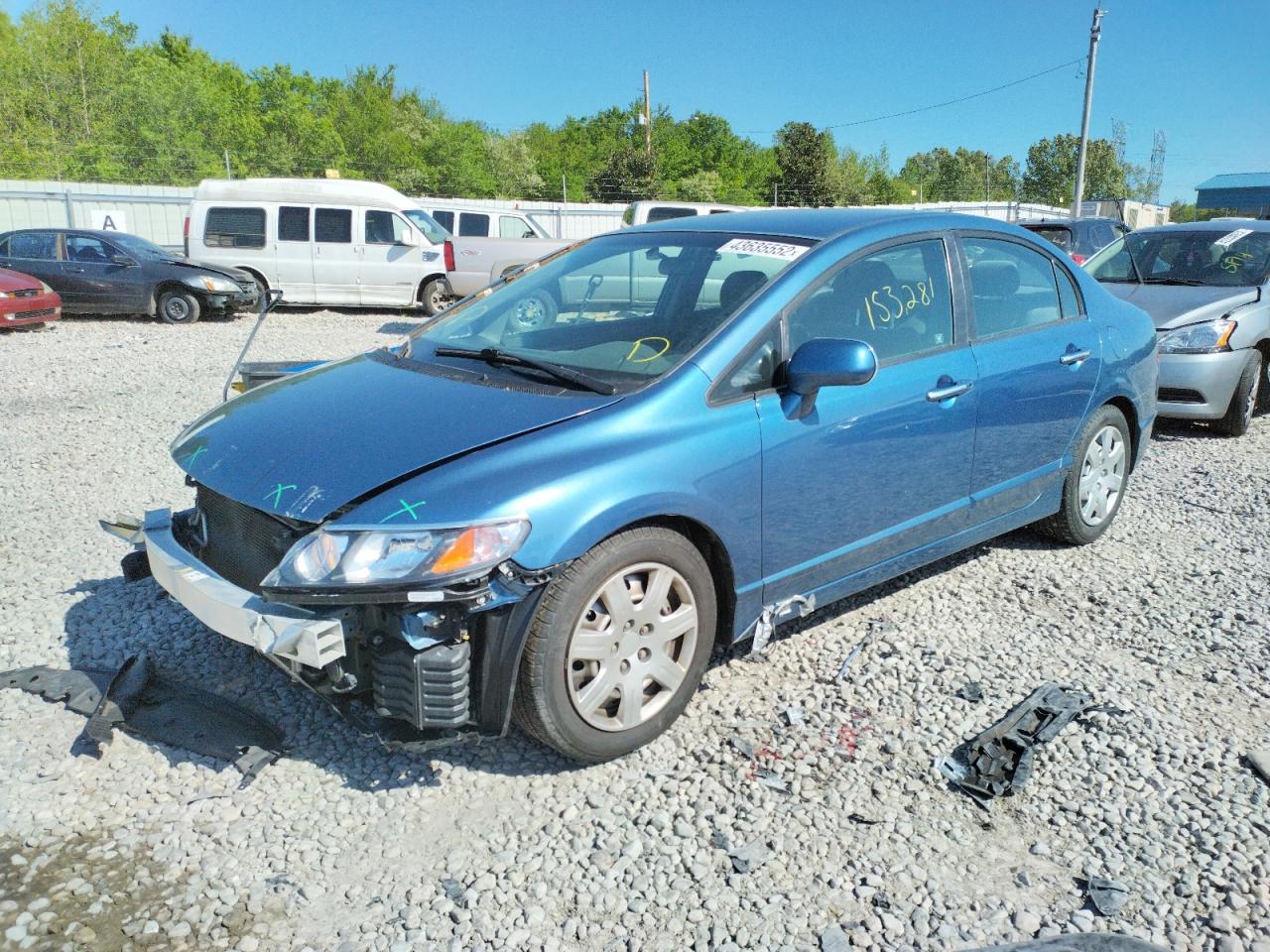 Photo 2 from auction – 2011 HONDA CIVIC LX with VIN 19XFA1F58BE047917