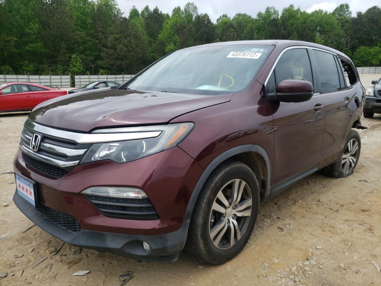 Photo 2 from auction – 2016 HONDA PILOT EXL with VIN 5FNYF5H81GB020326