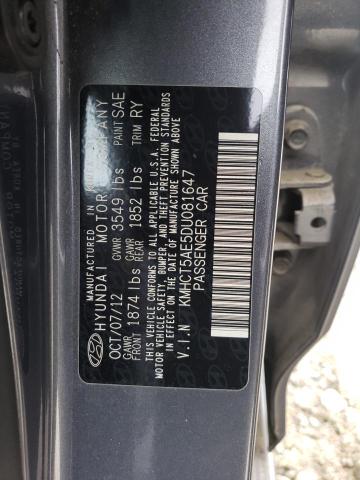 Photo 10 from auction – 2013 HYUNDAI ACCENT GLS with VIN KMHCT5AE5DU081647