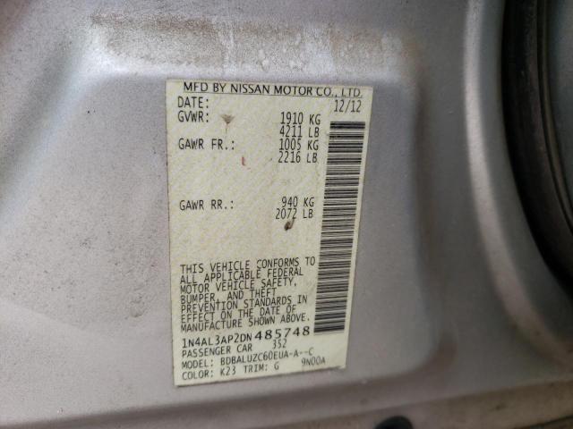 Photo 10 from auction – 2013 NISSAN ALTIMA 2.5 with VIN 1N4AL3AP2DN485748