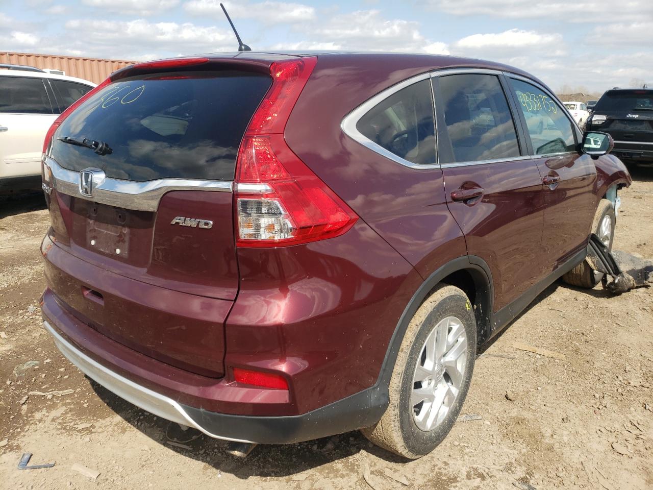 Photo 4 from auction – 2016 HONDA CR-V EX with VIN 5J6RM4H55GL112718