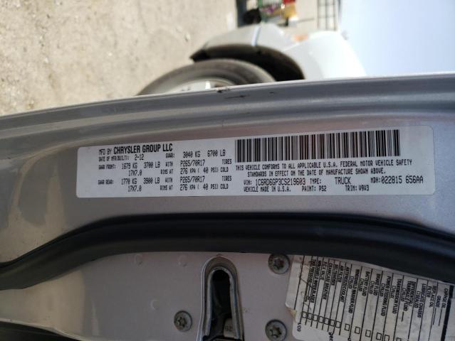 Photo 10 from auction – 2012 DODGE RAM 1500 S with VIN 1C6RD6GP3CS219603
