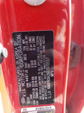 Photo 10 from auction – 2011 KIA SPORTAGE L with VIN KNDPB3A26B7070557