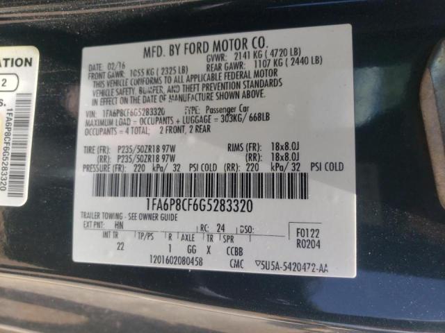 Photo 10 from auction – 2016 FORD MUSTANG GT with VIN 1FA6P8CF6G5283320