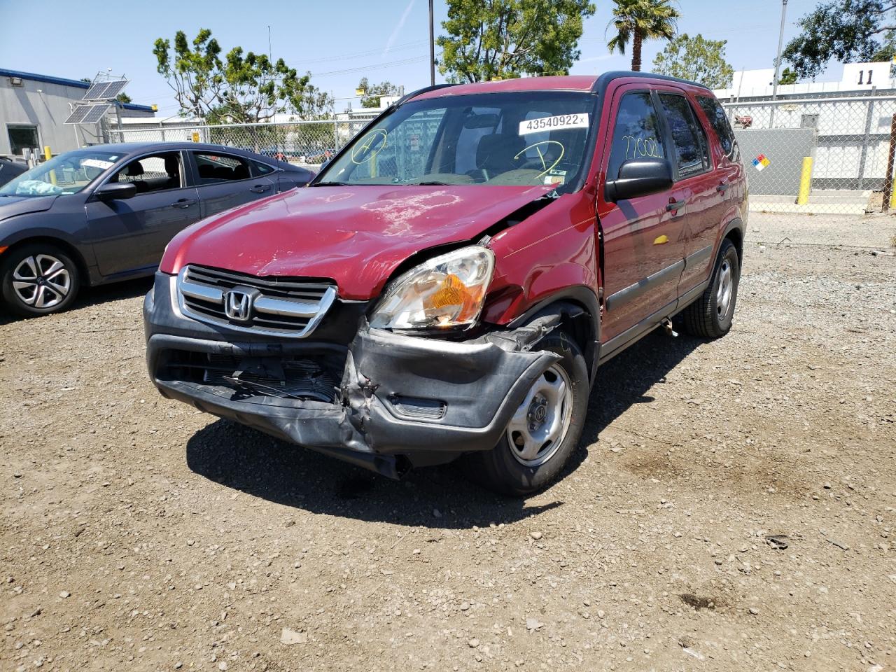 Photo 2 from auction – 2004 HONDA CR-V LX with VIN JHLRD68474C022347
