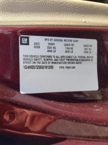 Photo 10 from auction – 2006 BUICK LUCERNE CX with VIN 1G4HD57256U181203