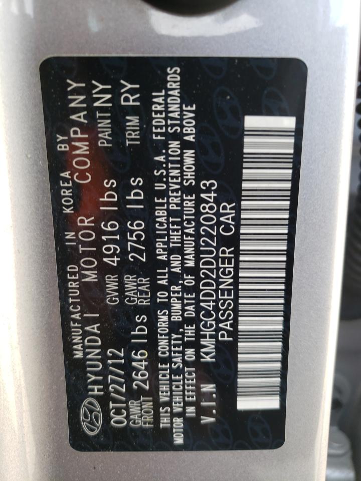 Photo 10 from auction – 2013 HYUNDAI GENESIS 3. with VIN KMHGC4DD2DU220843