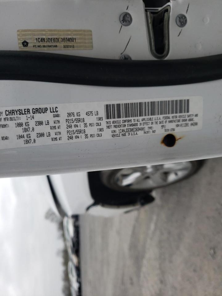 Photo 10 from auction – 2014 JEEP COMPASS LA with VIN 1C4NJDEB0ED694001