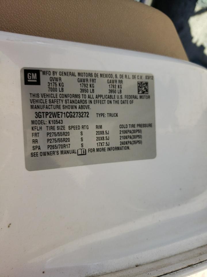Photo 10 from auction – 2012 GMC SIERRA K15 with VIN 3GTP2WE71CG273272