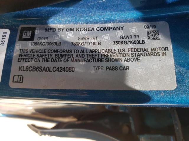 Photo 10 from auction – 2020 CHEVROLET SPARK LS with VIN KL8CB6SA0LC424080