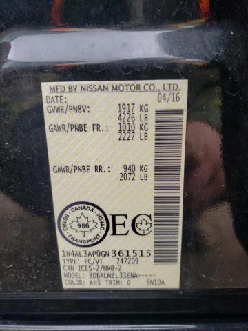 Photo 10 from auction – 2016 NISSAN ALTIMA 2.5 with VIN 1N4AL3AP0GN361515