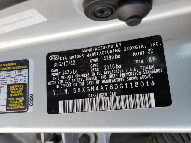 Zdjęcie 10 z aukcji – 2013 KIA OPTIMA EX z VIN 5XXGN4A78DG118014