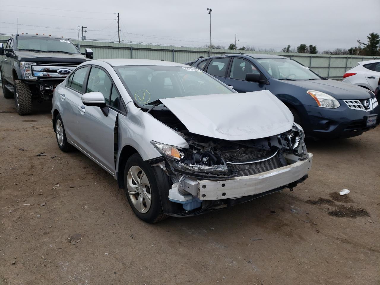 HONDA CIVIC LX 2014 with VIN 2HGFB2F53EH558366 - Photo from auction