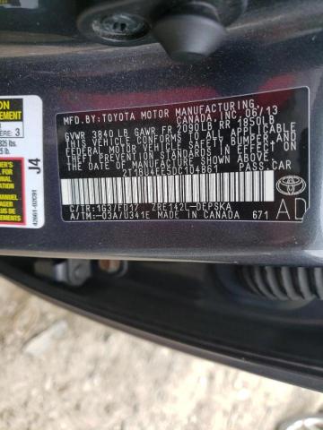 Photo 10 from auction – 2013 TOYOTA COROLLA BA with VIN 2T1BU4EE5DC104861