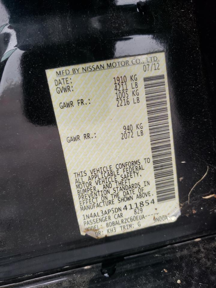 Photo 10 from auction – 2013 NISSAN ALTIMA 2.5 with VIN 1N4AL3AP5DN411854