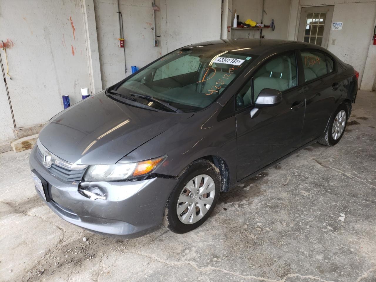 HONDA CIVIC LX 2012 with VIN 19XFB2F58CE062812 - Photo from auction