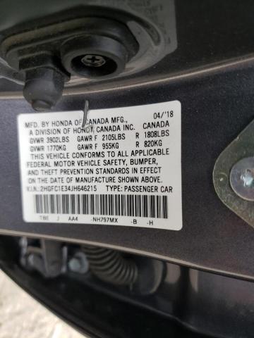 Photo 10 from auction – 2018 HONDA CIVIC EX with VIN 2HGFC1E34JH646215